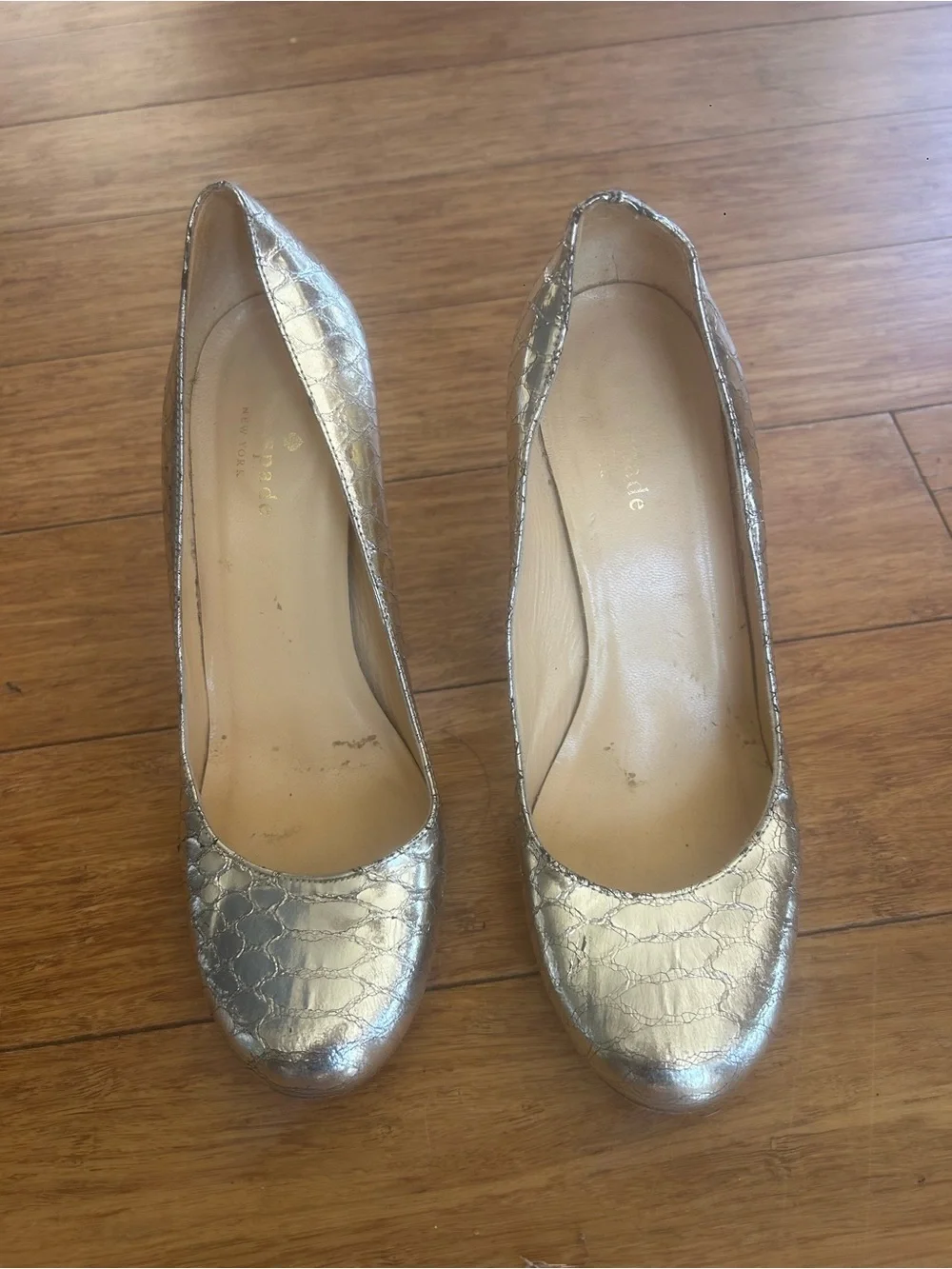 Kate Spade Metallic Gold/Silver Women's Heels - 6 1/2